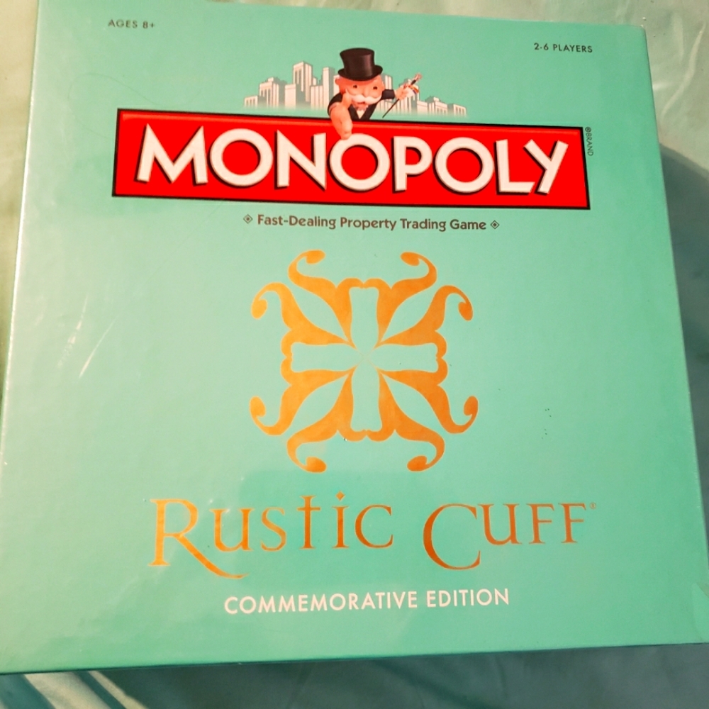Rustic Cuff Commemorative Edition Monopoly Game  NWOT
